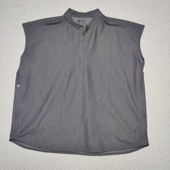 Figs Tops - FIGS Rafaela Technical Collection Gray Large Style # WXXSW1003 Size L PO# 1683